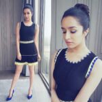 Shraddha Kapoor Instagram - Day 2 in Delhi 🌈 wearing @sandroparis & @paulandrew shoes Styled by @tanghavri assisted by @nidhijeswani make up & hair @shraddha.naik @florianhurelmakeupandhair managed by @parinaparekh #DreamTeam ❤️ #HALFGIRLFRIEND #19thMay