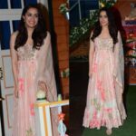 Shraddha Kapoor Instagram - Promoting on #TKSS wearing a pretty @arpita__mehta creation & my fav @aquazzura shoes Styled by @tanghavri assisted by @nidhijeswani make up & hair @shraddha.naik @amitthakur_hair managed by @parinaparekh #DreamTeam #HalfGirlfriend #19thMay ❤️