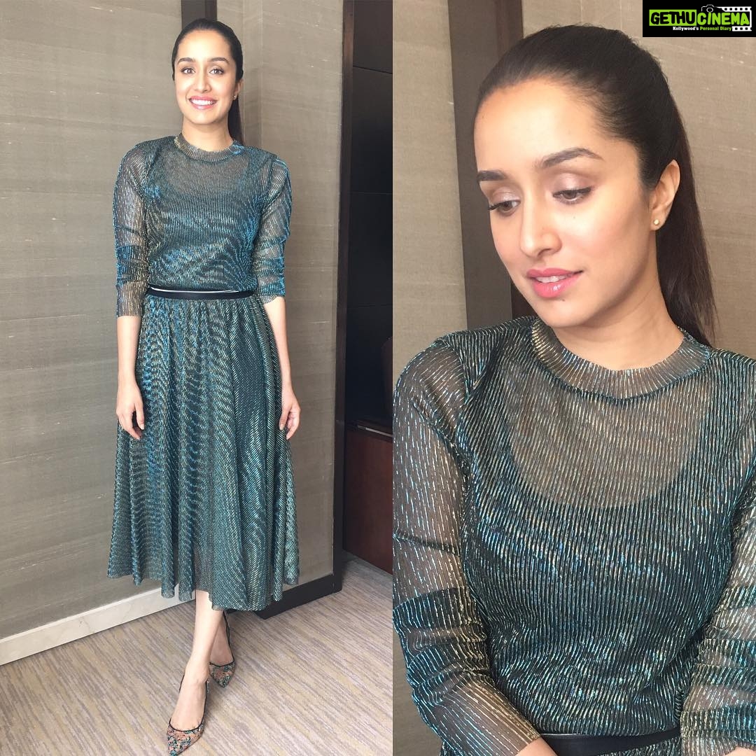 Shraddha Kapoor Instagram - Promoting away today & getting closer & closer to release ! 15 days to go 🌈 Styled by @tanghavri assisted by @nidhijeswani make up & hair @shraddha.naik @florianhurelmakeupandhair managed by @parinaparekh #DreamTeam #HalfGirlfriend #19thMay ❤️