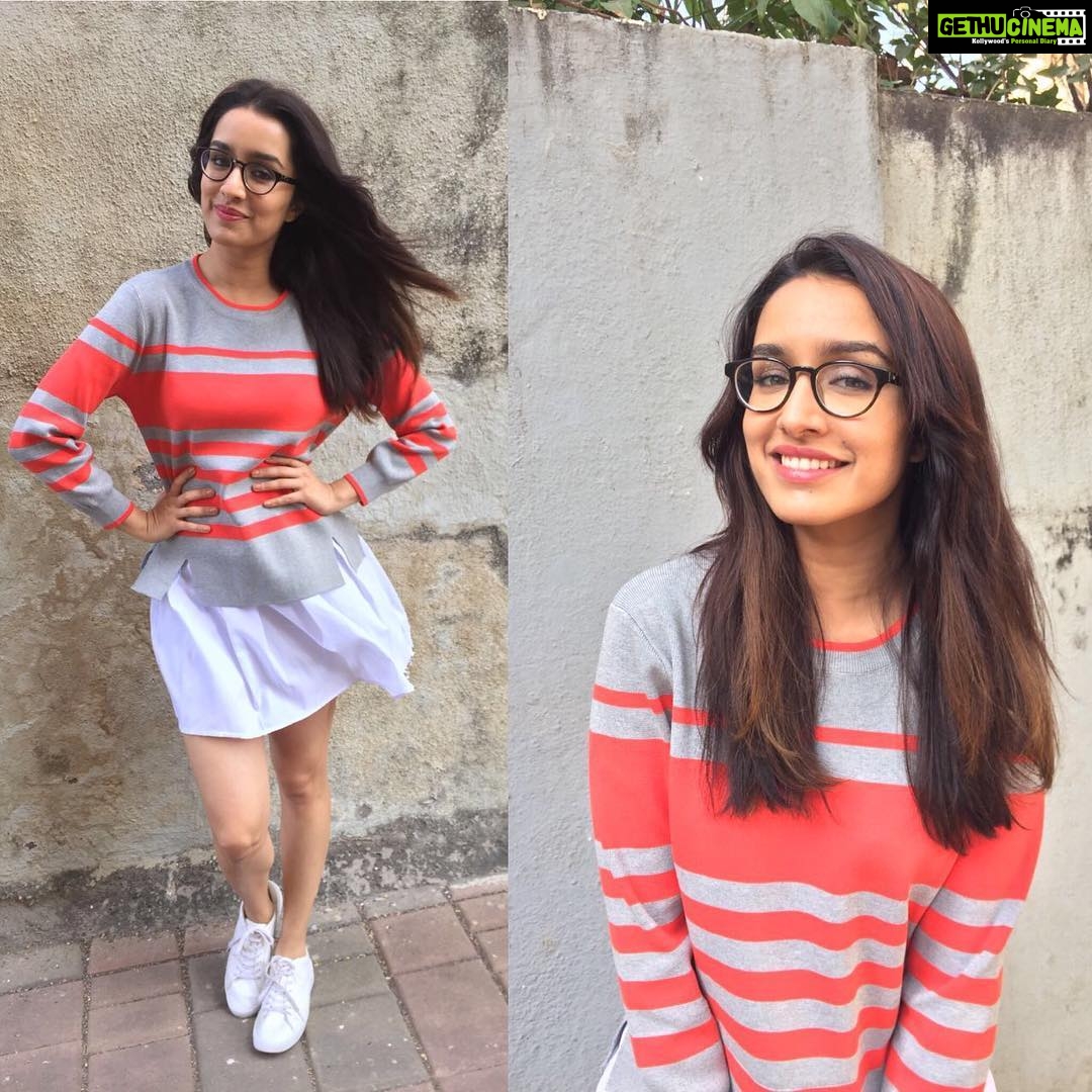 Shraddha Kapoor Instagram - Today promoting wearing an #EnglishFactory dress & @zara shoes @tanghavri @shraddha.naik @amitthakur26 #OkJaanu #13thJanuary π€Έπ»ββοΈπβ€