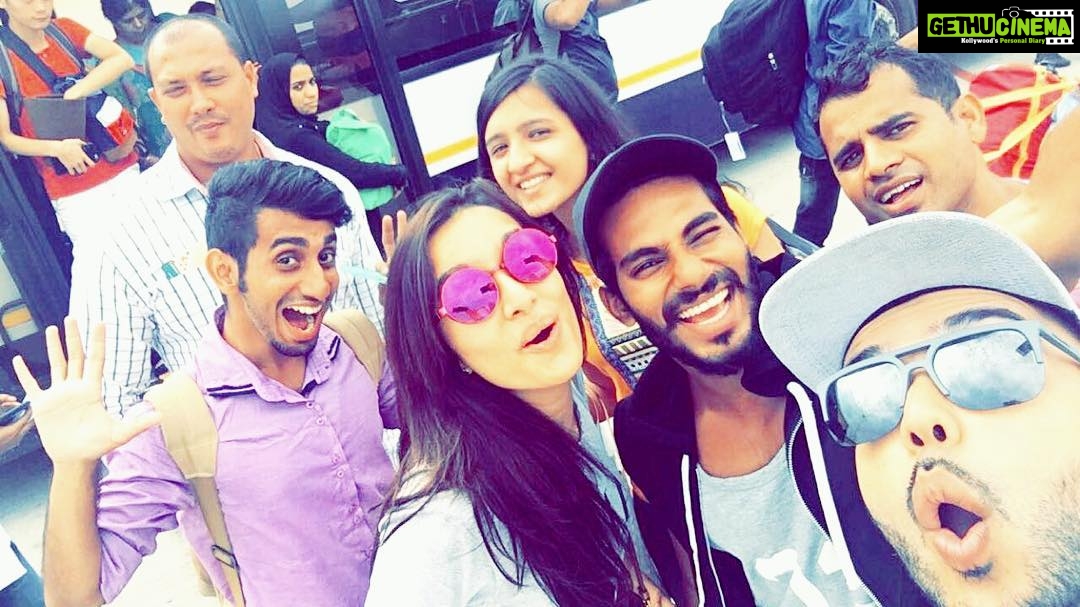 Shraddha Kapoor Instagram - But of course you have to pause to take a picture before getting on the plane to come back home!!!! Arvind, Leo, Jahanvi, Amit, Shaan and Raju. Yup. I am the luckiest girl to be surrounded by the BEST. #DreamTeam #HalfGirlfriend #SchedWrap @amitthakur26 @shaanmu @jahanviparekh17 ✨❤️