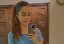 Shraddha Kapoor Instagram - Workout + @maaheknair = 😁🌸💜