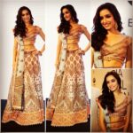 Shraddha Kapoor Instagram – Face of #IBFW :) in #Delhi yesterday. In a pretty #JJValaya lehenga! Hair & make up by one of my favourites @shaanmu