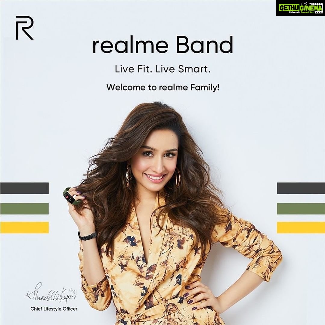 Shraddha Kapoor Instagram - Super excited to join @realmeindia family as Chief Lifestyle Officer & Brand Ambassador for #realme AIoT products. Stay tuned for more trendy Tech-Lifestyle products. Happy to bring #realmeBand, our first step towards living a healthier lifestyle. #LiveFitLiveSmart 💜 . . #repost @realmelink ・・・ Welcome @shraddhakapoor as our Chief Lifestyle Officer, realme, Brand Ambassador for AIoT products. From realme buds to realme band, soon followed by realme smart watch and many more. Aim to build realme towards trendsetter and the most popular Tech-Lifestyle Brand. #LiveFitLiveSmart, next sale on 16th March. Link in Bio.