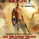 Shraddha Kapoor Instagram – Smack. Whack. Attack. 
That’s how Ronnie breaks the record of fastest 100Mn views in 3 days! Watch it if you haven’t already. #Baaghi3Trailer (Link in Bio)