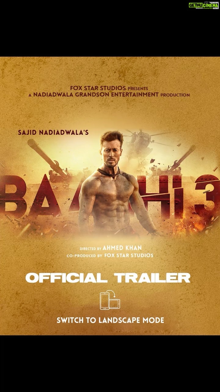 Shraddha Kapoor Instagram - The rebel is back & this time he's up against a nation to fight his greatest battle! Catch the explosive #Baaghi3Trailer. #SajidNadiadwala @tigerjackieshroff @riteishd @khan_ahmedasas @wardakhannadiadwala @lokhandeankita @itsvijayvarma @jaideepahlawat @foxstarhindi @nadiadwalagrandson @hotstar @santha_dop