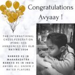 Shraddha Kapoor Instagram - My friend Fazaa’s @fazaa_s6 son Avyaay at the tender age of 7 years has officially become an internationally rated Chess Player & we are so proud! He’s ranked #2 in Maharashtra & #5 in India amongst all under 7 rated players. His dream is to be a Grand Master someday and I hope & pray that it comes true! Congratulations Abu!!! 💜