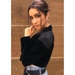 Shraddha Kapoor Instagram - 2 days to go 😅 In Delhi today. Outfit @judyzhangofficial Shoes @publicdesire Earrings @misho_designs Styled by @tanghavri along with @namdeepak Make up @shraddha.naik Hair @menonnikita Managed by @jinal.jj Eye liner and Lip (Windsore Rose 032) @thebodyshopindia