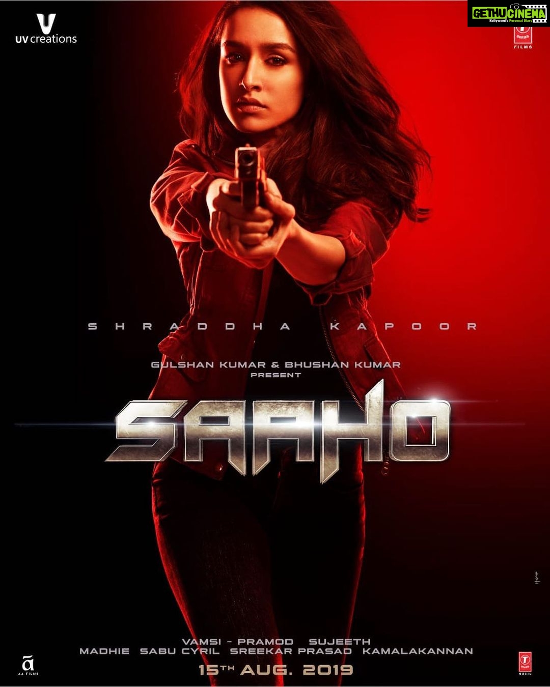 Shraddha Kapoor Instagram - The teaser is out on June 13th! #SAAHO #15thAugWithSaaho @actorprabhas @sujeethsign ❤️🖤