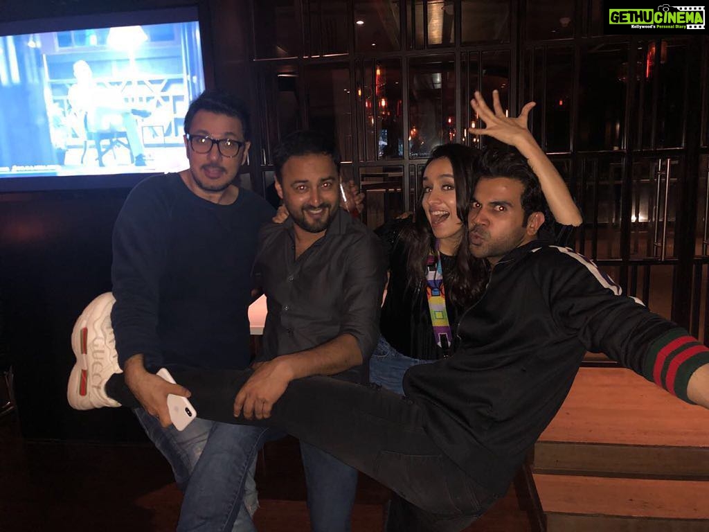 Shraddha Kapoor Instagram - 1 STREE and the main Purushes!!! Dinoo, @amarkaushik & @rajkummar_rao #STREE has released today on one of my favorite Purush’s birthday. @rajkummar_rao happy happy birthday!!!! No wonder you are such an amazing actor because it comes from being such an amazing person. I hope we can do many more movies together. It’s been a treat working with you. Lots and lots of love!!! ♥️♥️♥️