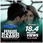 Shraddha Kapoor Instagram - And the most viewed video in 24 hours is... #HighRatedGabru 💥 --> Link in bio. @varundvn @tseries.official #Nawabzaade #BhushanKumar @gururandhawa @officialveemusic @remodsouza @raghavjuyal @dharmesh0011 @punitjpathak @nawabzaade_thefilm