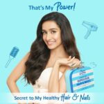 Shraddha Kapoor Instagram - POWER GUMMY GIRL! 💙 Gorgeous Hair & Nail Vitamins by @power_gummies. I’m in love with these yummy gummies and you will love them too! Completely vegan and my favorite!🌱 Gorgeous Hair & Nail Vitamins by Power Gummies is a powerful combination of 10 essential hair-friendly vitamins - Biotin, Vitamins A to E, Zinc, Folic Acid, bringing your dreamy hair to reality. And this healthy is TASTY too! The Unisex Gummies sway you over with mixed berry flavour taking you to happier and healthier hair and nails! Try & Decide! Get yours! Link in bio 🥰 #powergummies #shraddhawithpowergummies #gorgeoushairandnails #haircare #selflove #hairvitamin #hairlove #hairfallcontrol #90daystogorgeoushair #hairgrowth #biotin #healthylifestyle #shraddhakapoor #goodhairday