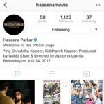 Shraddha Kapoor Instagram – The official account @haseenamovie #ApoorvaLakhia @siddhanthkapoor @ankurbhatia ❤️