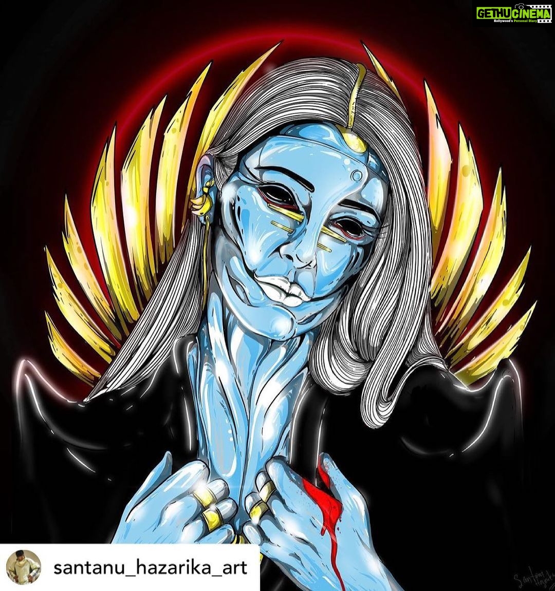 Shruti Haasan Instagram - THANKYOU @santanu_hazarika_art FOR THIS MOST BEAUTIFUL GIFT..... Iβm just π€π€―π€π€―π€π€π€π€π€π€π€π€π€π€π€π€π€π€π€π€Posted @withregram β’ @santanu_hazarika_art Mother M-Aloy xh-2. βAlloy-a substance composed of two or more metals or of a metal and a nonmetal intimately united usually by being fused together : the state of union of the components. Making it more strongerβ. Strength @shrutzhaasan π€. . . . . . . . . . . . . . . . . . . . . . #artwork #illustration #procreateart #creativegaga #digitalpainting #digitalartwork #futuristic #metalart #mecha #illustragram #procreate #beautifulbizarre