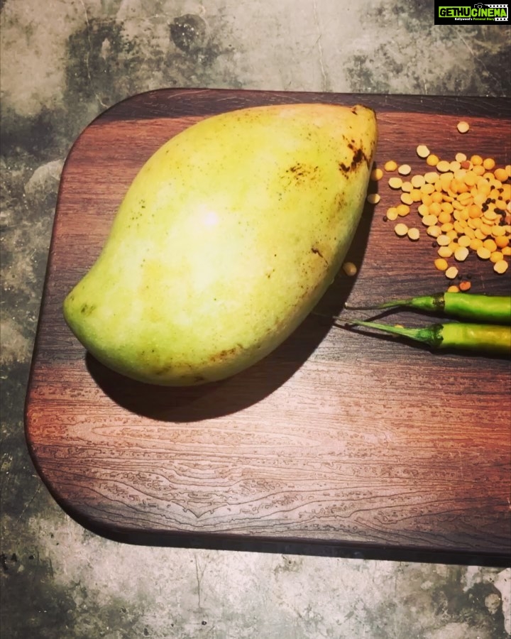 Shruti Haasan Instagram - The EASIEST mango pappu!! I love this so much I had it for the first time when I visited Hyderabad as a kid and feel in love ❤️ it’s super easy to make hits make sure the raw mango turns translucent so you know it’s done ! Add spice according to your Taste but I keep it mild so I can proper taste the mango :) yummy 😋