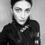 Shruti Haasan Instagram – “This is my costume. I’m a homicidal maniac. They look just like everyone else “ Fashion inspiration for life 🖤 #wednesdayaddams