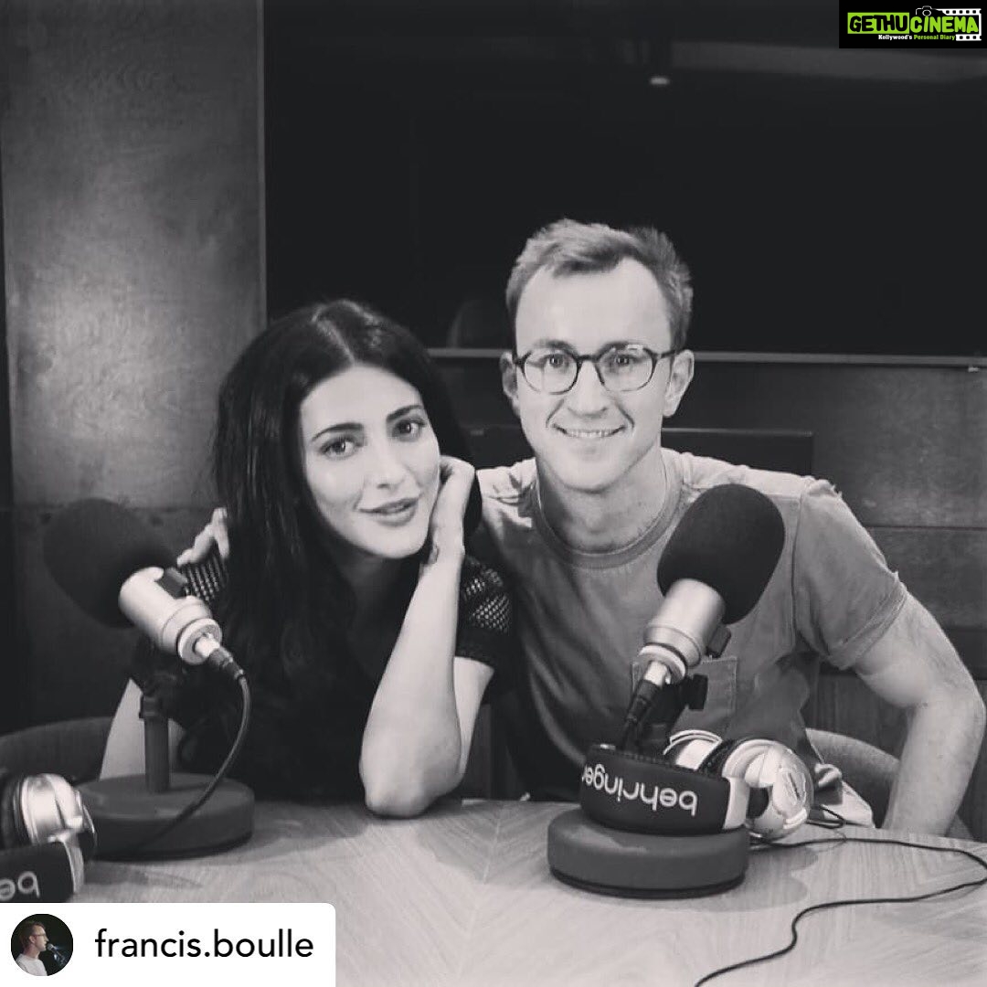 Shruti Haasan Instagram - So much fun chatting with @Francis.boulle link in his bio 🌟💥