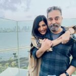 Shruti Haasan Instagram – He’s not just my dad he’s my favourite human 🖤 @ikamalhaasan Mumbai, Maharashtra