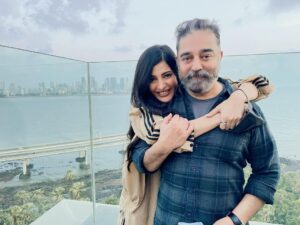 Shruti Haasan Instagram - He’s not just my dad he’s my favourite human 🖤 @ikamalhaasan Mumbai, Maharashtra