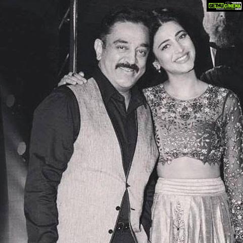 Shruti Haasan Instagram - Happy Father’s Day @ikamalhaasan You are the original rockstar. Your love for art,life and the search for truth and knowledge is inspiring. You’ve taught me to win gracefully and to lose fearlessly.you taught me that art can move us from the inside and the worlds around us. Most of all you’ve taught me that the search for my own truth is the toughest and most rewarding journey. You’re amazing Bapuji and I love you lots 💥