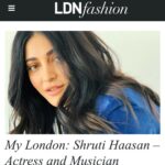 Shruti Haasan Instagram – Check out my latest interview with @ldnfashion talking about my favourite place on 🌏 link in bio @officially.worn
@boroughmarket
@kewgardens
@officialronnies
@metropolisstudios
@fiorucci
@thegreatfrogldn
@jose_pizarro
@whitecube
@fuckoffee