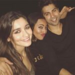 Sonakshi Sinha Instagram – Celebrating the success of these two sensational people! Most well deserved!!! 😘❤👏🏼 @aliaabhatt @varundvn #badriandvaidehi #aboutlastnight