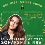 Sonakshi Sinha Instagram - As we mark the second anniversary of a cause that @iimunofficial & I started... I feel that we must do everything we can to educate Gen Z on why celebrating and preserving the environment is so important. They are the ones that can actually bring about the change we want to see and need. So grateful that 3500 schools agreed to mark celebrating the environment for a week! Catch my conversation with @rishabhshah2012 for @iimunofficial as we talk about ‘One Week for One World’