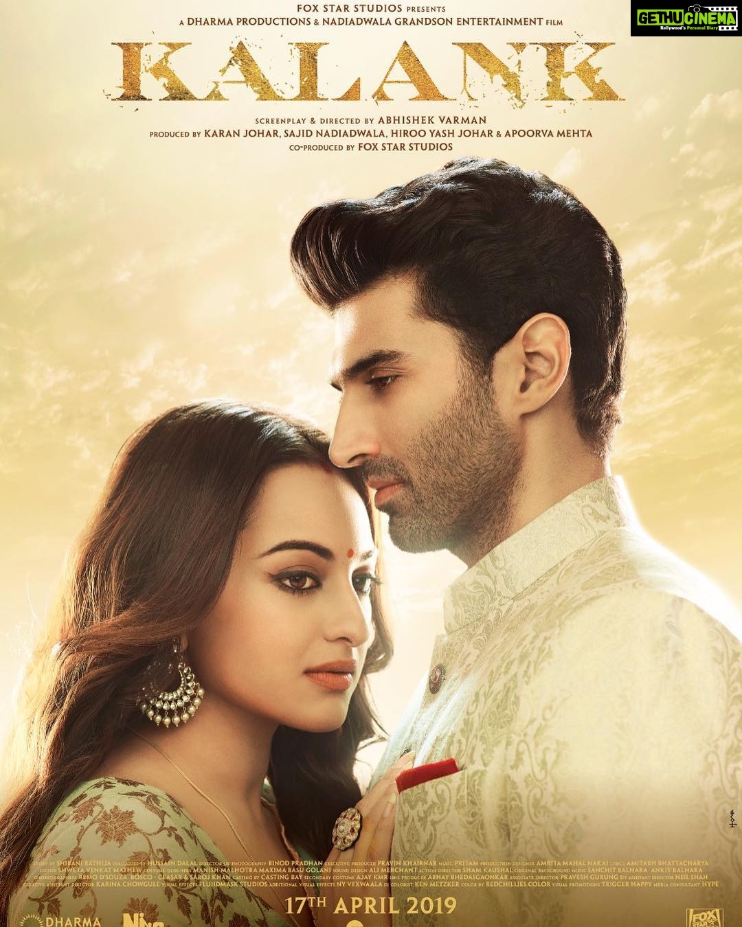 Sonakshi Sinha Instagram - Love is all you need ❤️ #kalanktitletrack is out tomorrow!