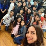 Sonakshi Sinha Instagram - Thank you @thewishingfactory for making me meet these amazing souls! Learnt a thing or two about staying positive and always having a smile on your face no matter what the odds are. These kids have thalassemia and would really like to tell the world to get tested before conceiving so that your kids don’t have to go through life with it. Awareness is everything!