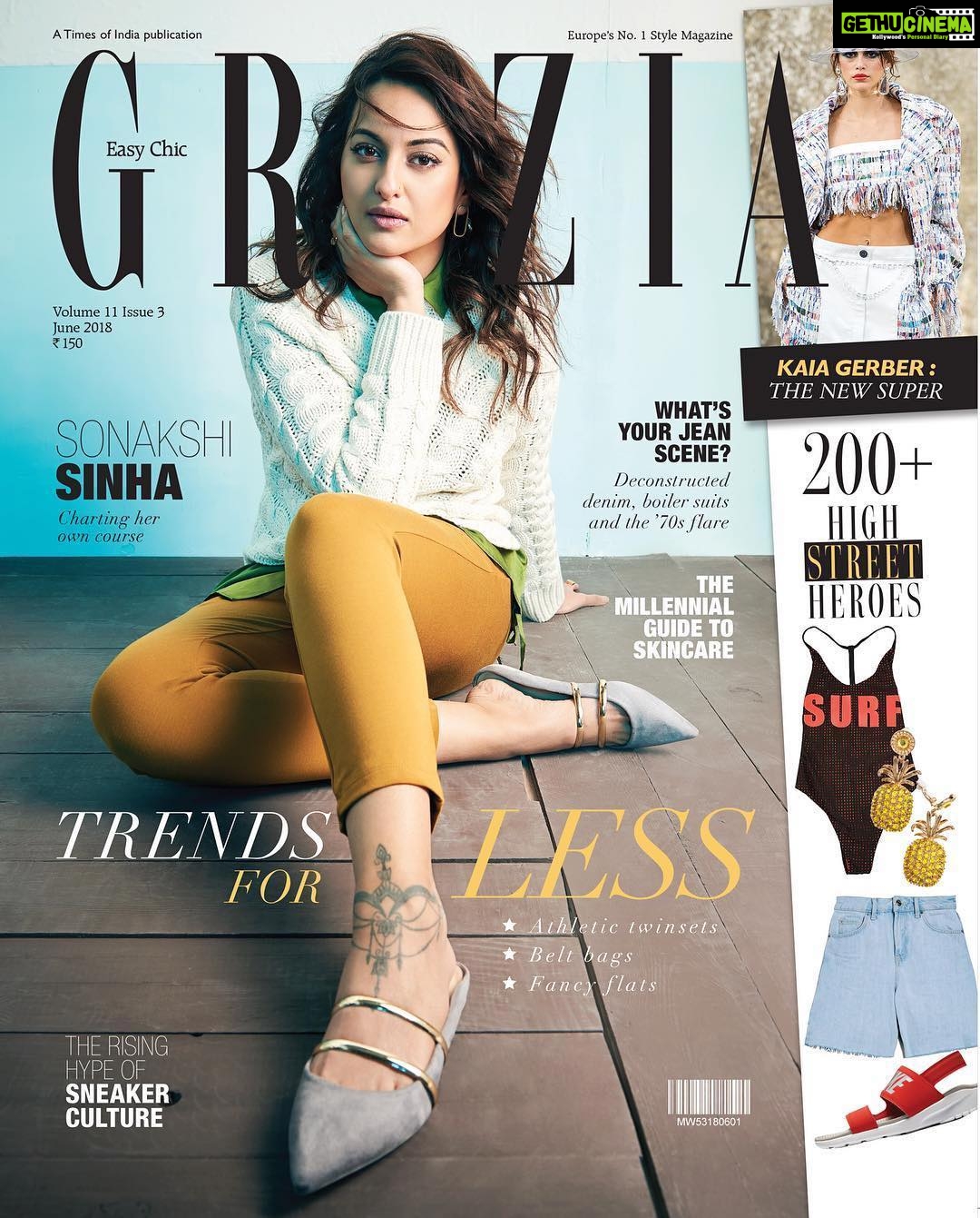 Sonakshi Sinha Instagram - #covergirl for @graziaindia this month! Photographed by #TarunVishwa Styled by @pashamalwani, makeup @namratasoni and hair @yiannitsapatori ❤️