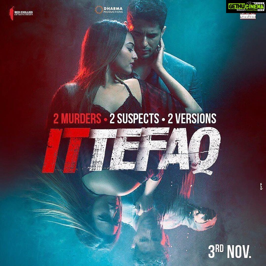 Sonakshi Sinha Instagram - #Repost @s1dofficial ・・・ There are two sides to every story. In my case, there is the truth and then there is her version. Don’t be seduced by her lies #IttefaqNov3 #AkshayeKhanna @aslisona @karanjohar @boo.i.am @gaurikhan @_gauravverma @junochopra @redchilliesent @dharmamovies @brstudiosllp #ApoorvaMehta