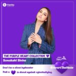 Sonakshi Sinha Instagram – So happy to be a part of The Purple Heart Collective presented by @cadburydairymilkin 
Its always eye opening discussing cyberbullying and it’s repercussions, its something everyone should be aware of. Was a great chat with @beerbiceps @vjanusha and @niralibhatia!

Don’t be a silent bystander. Please post a 💜 to stand against cyberbullying. 

Let’s #HeartTheHate
Watch this video to know more: https://youtu.be/cTN8wH91Yq8