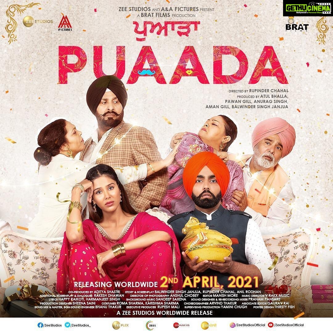 Sonam Bajwa Instagram - Jado pyaar ch #Puaada pe jaave, fer sab jaayaz hai!! In cinemas this Good Friday, 2nd April 2021!! Trailer out tomorrow. @ammyvirk @sonambajwa @aandapicturesofficial @bratfilmsofficial @zeestudiosofficial @zeemusiccompany #RupinderChahal @atulbhalla78 @thepawangill @anurag_singh_films @amanthegill @balwindersinghjanjua