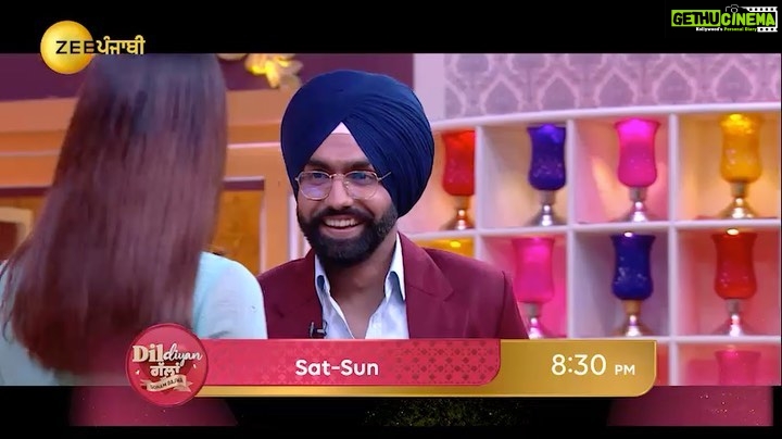 Sonam Bajwa Instagram - Watch my dear friend and superstar @ammyvirk have some amusing and extremely heart melting moments in the next episode of #DilDiyanGallan, airing 13th of March, Saturday 8:30 PM, only on @zeepunjabi_off . . . #ammyvirk #zeepunjabi #talkshow