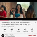Sonam Bajwa Instagram - Jinde Meriye trailer out on YouTube now 💓💓 @parmishverma @iampankajbatra @omjeegroup