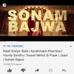 Sonam Bajwa Instagram - Thanks for all the love, happy Diwali to everyone, 12M+ views in 24 hours, trending #7