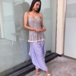 Sonam Bajwa Instagram - Obsessed with lavender this season 💜 Promoting Singham in Chandigarh today Outfit @ritikamirchandani Earrings @aquamarine_jewellery Bangles @silverhouse.co.in HMU @dhanashreeaate.makeup.hair