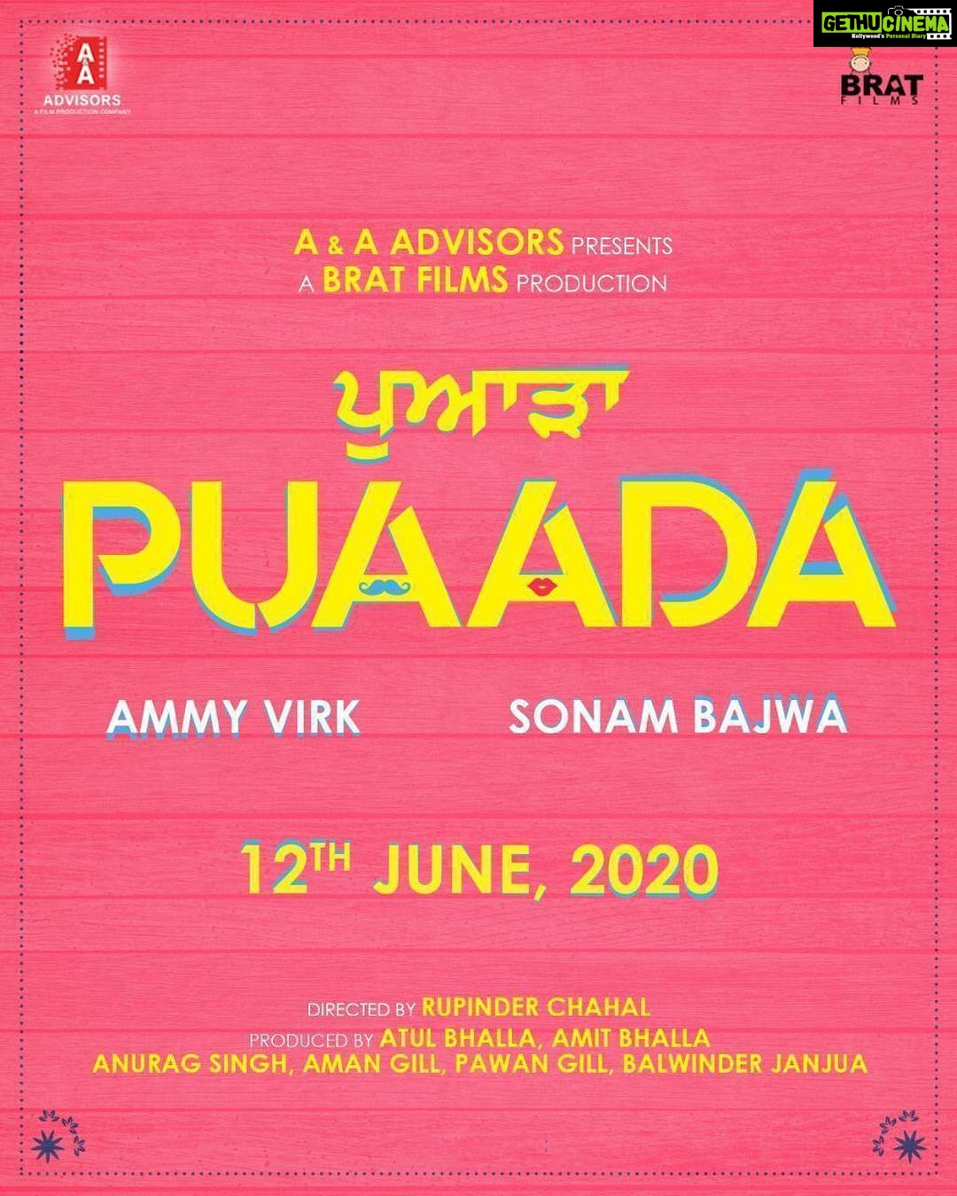 Sonam Bajwa Instagram - Next Summer #Puaada on 12th June, 2020!! @ammyvirk @aandaadvisors @bratfilmsofficial #RupinderChahal @atulbhalla78 @amitbhalla79 @anurag_singh_films @amanthegill @thepawangill @balwindersinghjanjua