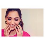 Sonam Kapoor Instagram - I love pink, if you can’t tell 👗:@rejinapyo Earrings: @h.ajoomal Rings: @gehnajewellers1 Hair: @alpakhimani Make up: @mallika_bhat Styling: @rheakapoor Assisted by: @vani2790 @spacemuffin27 Photograph: @thehouseofpixels