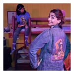 Sonam Kapoor Instagram - #Repost @wearerheson ・・・ #LikeFatherLikeDaughter… It’s no secret where our co-founders got their sense of style from! #ChipOffTheNotSoOldBlock @anilskapoor @sonamkapoor @rheakapoor Snag the jacket before it’s off the shelves! LIMITED pieces available only on @shoppers_stop #NoRhesonICant#MoviePosters #80sFashion #80sCollection