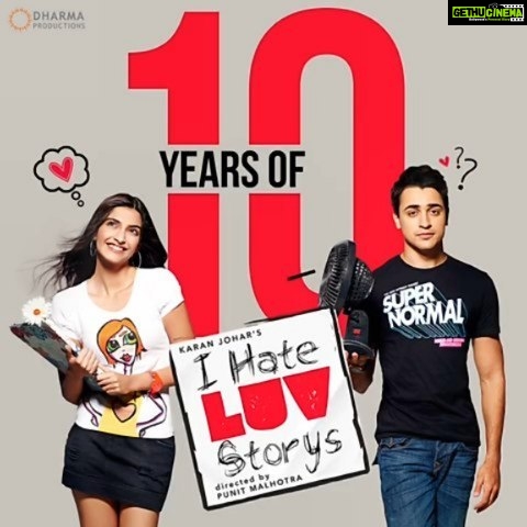 Sonam Kapoor Instagram - Can’t believe it’s been 10 years of this magical film already! I want to thank the entire team of I Hate Love Stories for making the journey fun, exciting and effortless! @dharmamovies @imrankhan @punitdmalhotra @karanjohar @apoorva1972