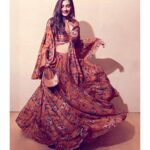 Sonam Kapoor Instagram - Say hello to my new favourite - The Lost Letters Printed Lehenga from the Masaba x Rhea Collection! #TheChroniclesOfFemininity @rheakapoor @masabagupta Earrings - @amrapalijewels Hair - @bbhiral Makeup - By me! 💁🏽‍♀️ 📸- @thehouseofpixels