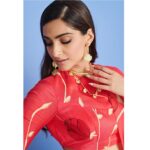 Sonam Kapoor Instagram - Rouge 🌹 For #TheZoyaFactor promotions Outfit and bag @_vedikam Jewels @the.olio.stories @clovethestore Beauty @artinayar Hair @alpakhimani Styled by @rheakapoor Assisted by @manishamelwani @vani2790 @sanyakapoor @ria.kothari Managed by @neeha7 Shot by @thehouseofpixels