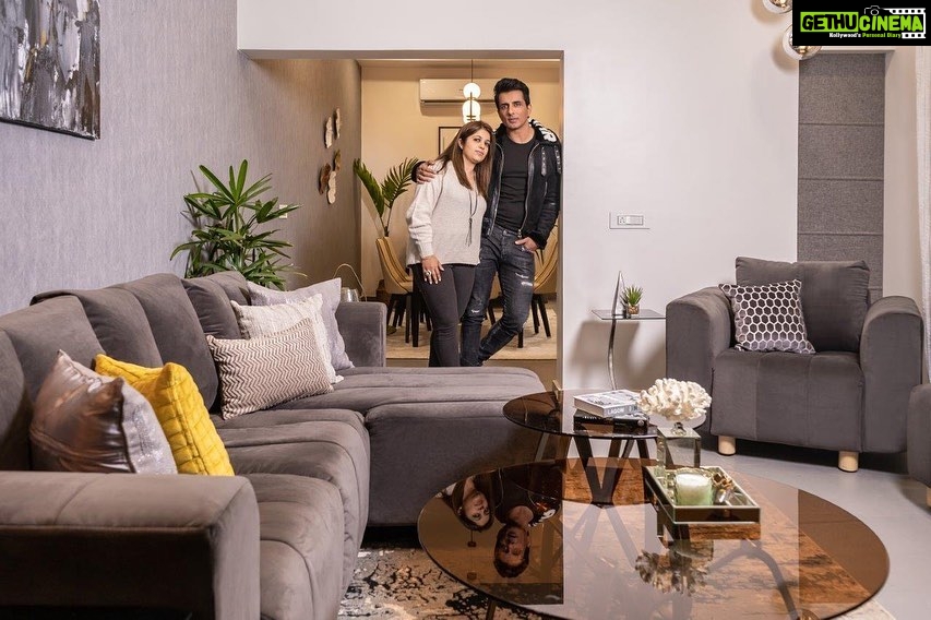 Sonu Sood Instagram - This is a very special moment for me! Shuttling between shoot locations leaves me with little time for my family; but then building a Dream Home for my sister was a dream I just had to fulfil. Brilliantly designed Furniture and Furnishings from @GodrejInterio simply elevated the look of the home. Can’t wait to #MakeSpaceForLife and make some new memories with my sister and family at her new Home. @thetribalbox @basileaf @malvika_sachar @gautam_sachar_gots_