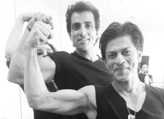 Sonu Sood Instagram - Happy birthday Shah. Stay charming always. Thank u so much for some amazing memories ❣️Have a super year ahead. 💥 @iamsrk