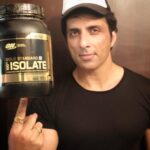 Sonu Sood Instagram – My favourite post workout companion – Optimum Nutrition’s newly launched Gold Standard 100% Isolate . Have you tried it yet ? #IsolateYourselfFromUncertainity #GoldStandardIsolate #optimumnutri_in #ON