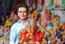 Sonu Sood Instagram - Ganpati Bappa Morya ❤️ May Bappa Bless everyone. @bombaytimes @prathameshb84 @truly_ok