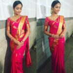 Srinidhi Ramesh Shetty Instagram – Indeed, the best outfit in my perception is SAREE ❤
Nothing compared to this.. I had for a long time wished to dress up this way and got my chance now at my sister’s wedding.. absolutely loved it!! 💕