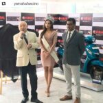 Srinidhi Ramesh Shetty Instagram - A big Congratulations Yamaha for the brand new Yamaha Scooter Boutique n so happy to be a part of it's launch n inauguration program ❤ Styled by @surabhi_stylefiles N outfit by @_purple_paisley_ ❤ #Repost @yamahafascino (@get_repost) ・・・ Mr. Masaki Asano, MD, Yamaha Motor India Sales Pvt Ltd, Mr. Roy Kurian, Senior VP Sales & Marketing, Yamaha Motor India Sales Pvt Ltd with Srinidhi Shetty addressing a press conference at the Yamaha Scooter Boutique in Chennai..