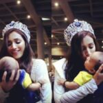 Srinidhi Ramesh Shetty Instagram - My baby boy 😘😘 #nephew #yuvaanlove .. saw him only for the second time when I just came from poland after wining miss supranational.. Such a beautiful smile.. 😍 The best and the cutest person among all who came there at the airport to welcome me... 🙌 #throwback #mymunchkin #nephew #auntlove #misshimsomuch 😘😘